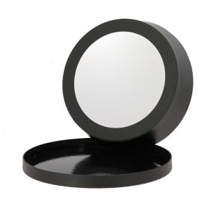 Cloche à Fromage Ronde Noire avec Fenêtre PVC - Ø 265 mm