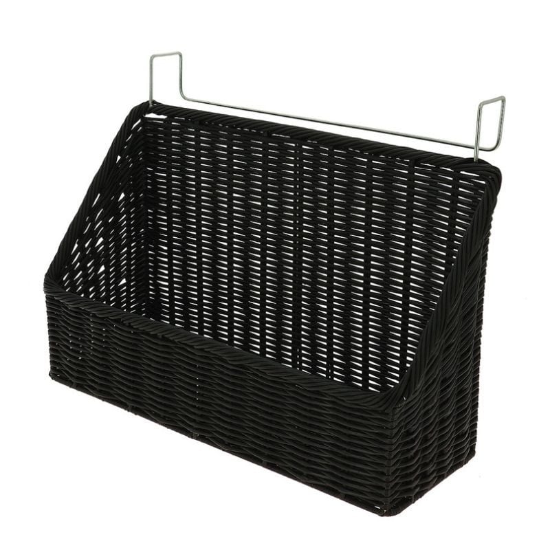 Panier Rond En Métal APS Urban - Ø 17 Cm X H 7 Cm - Noir, Empilable Et Lavable Au Lave-vaisselle - Pour Fruits, Pain, Légumes Ou Décoration