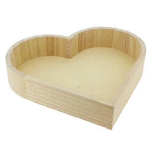 Corbeille Bois Coeur 280 x 225 mm