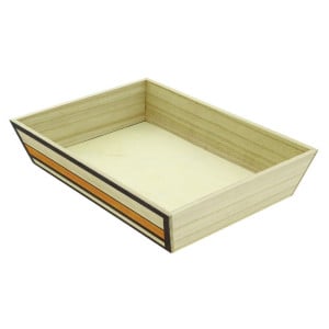 Corbeille Rectangle en Bois   - 350 x 250 mm