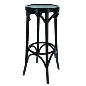 Tabouret Haut New Orleans Hetre Noir H 810 mm