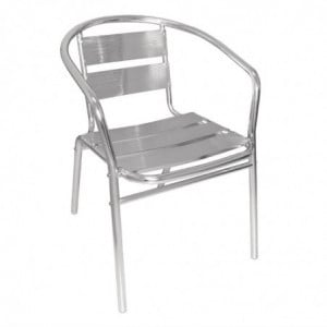 Fauteuils Empilables En Aluminium - Lot De 4 Bolero  - 3