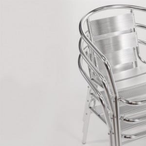 Fauteuils Empilables En Aluminium - Lot De 4 Bolero  - 6