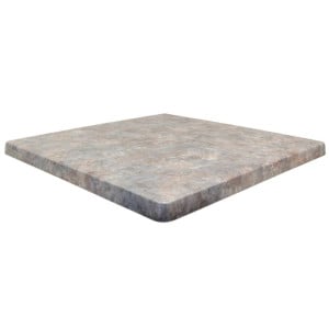 Plateau de Table Carré en Bois HDF - Zinc - 600 x 600 mm