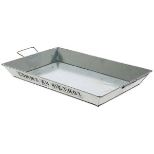 Plateau Rectangle en Zinc Anses Rabattables - 370 x 350 mm