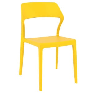 Chaise Snow Empilable Jaune - H 830 mm