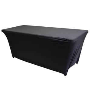 Housse Table Rectangle Nimes Noir - 1830 x 760 mm