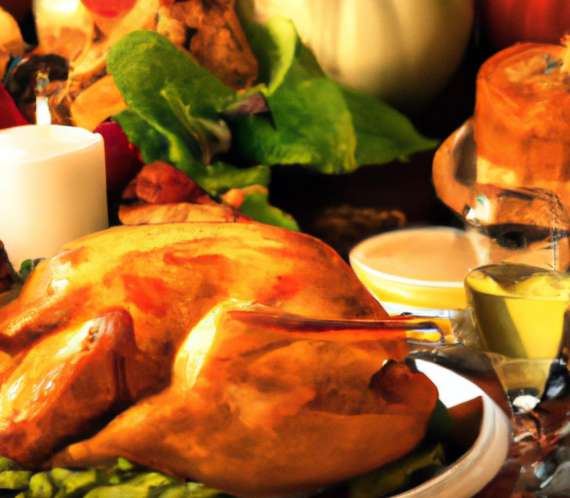 Dinde et autres plats de Thanksgiving