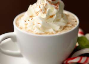 whipped cream in coffee cup