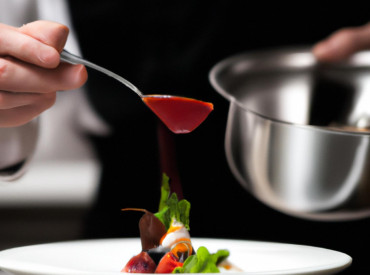 Assiette réalisée par un chef cuisinier