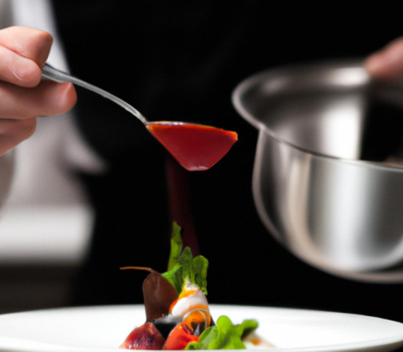 Assiette réalisée par un chef cuisinier