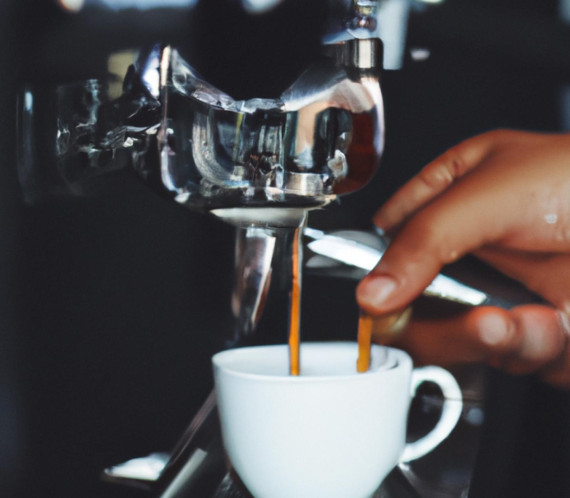 Personne réalisant un café