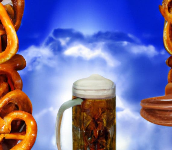 Bretzel et pinte de bière