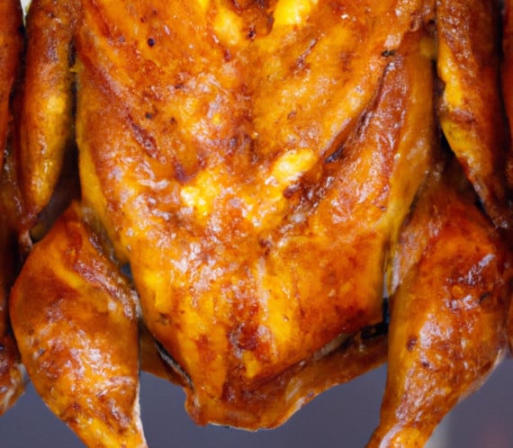 Poulets en train de rôtir