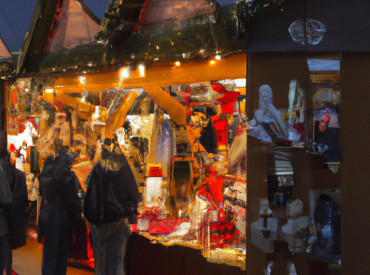 Chalets au marché de Noël