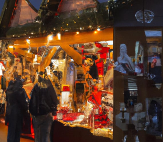 Chalets au marché de Noël