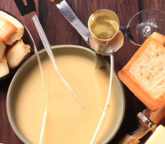 Fondue savoyarde sur une table