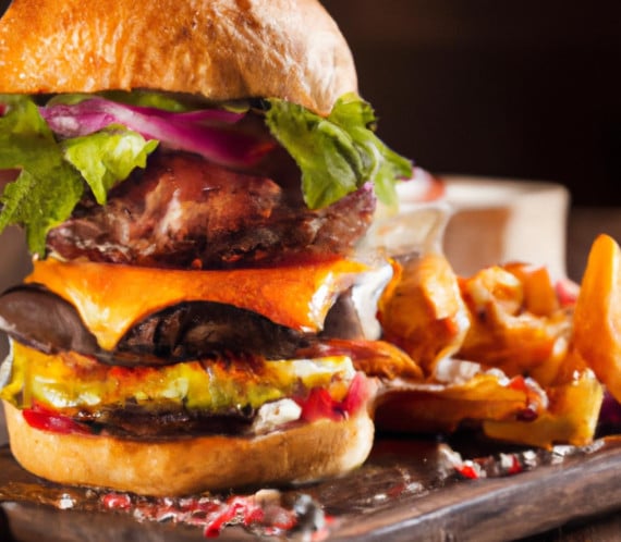 Hamburger avec frites