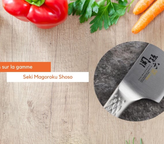 Ensemble de légumes et couteau japonais