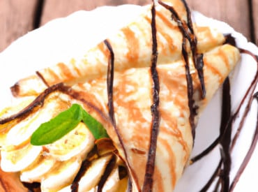 Crêpes avec nappage chocolat