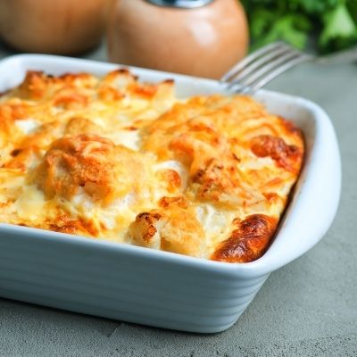 Gratin doré au four