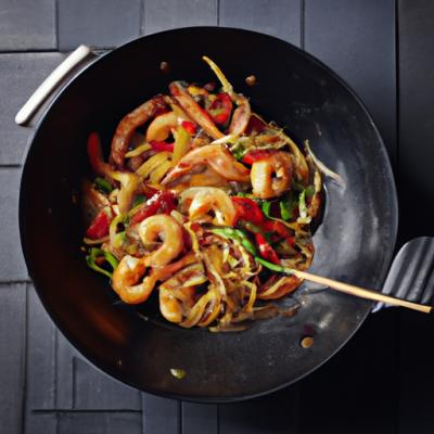 Cuisson des pâtes façon nouilles sautées au wok