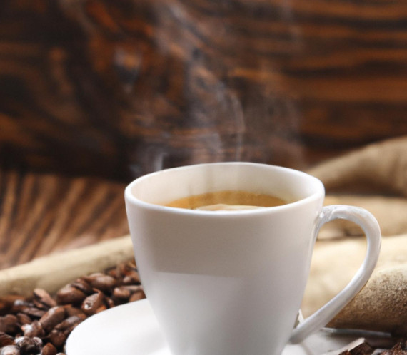 Tasse et grains de café