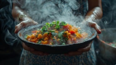 Image d'un plat fumant