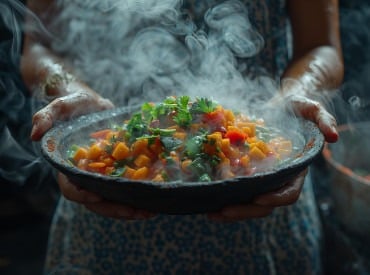 Image d'un plat fumant