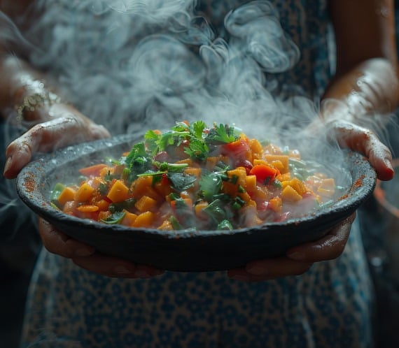 Image d'un plat fumant