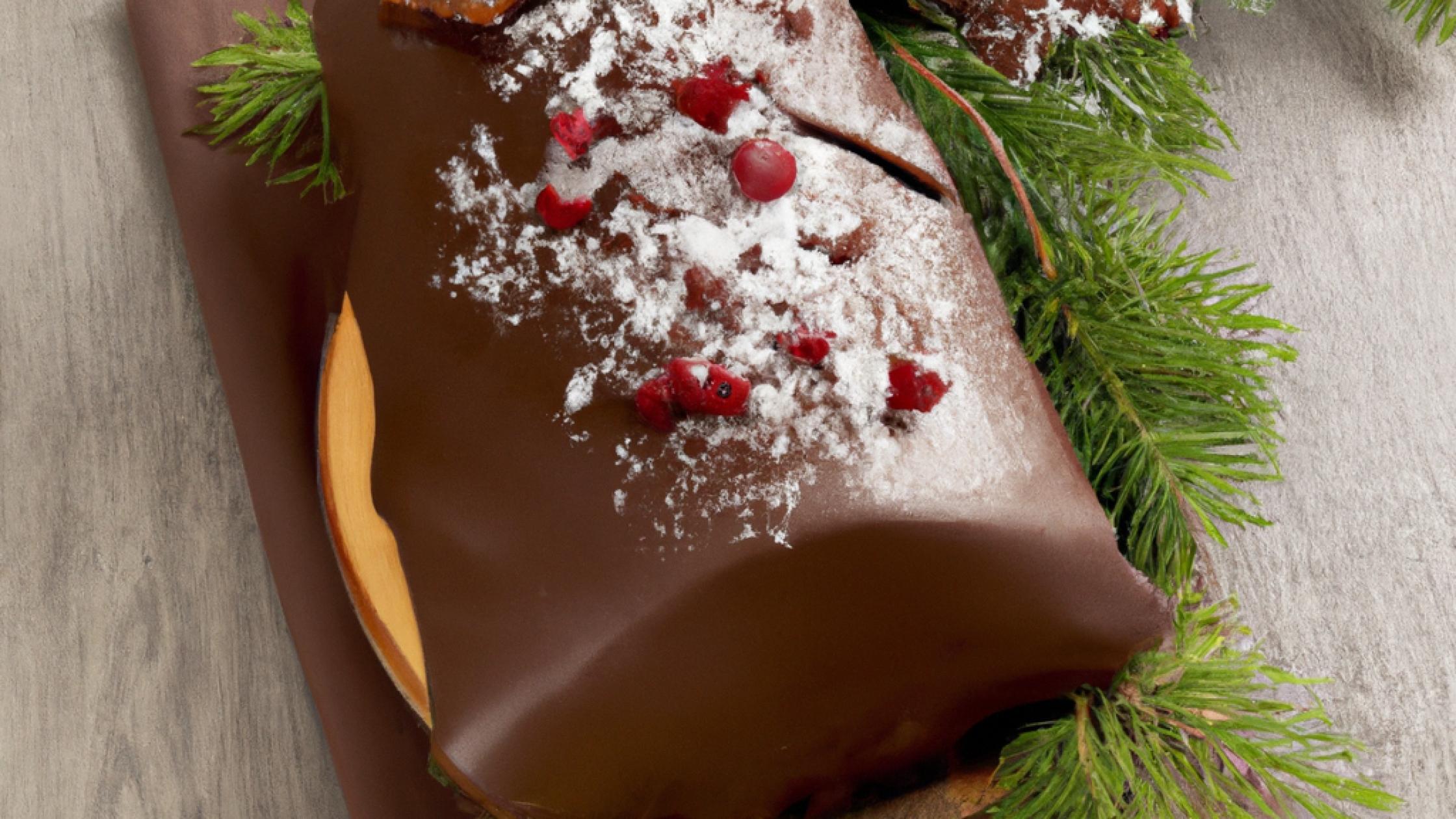 Recette : Une bûche au chocolat et à la poire