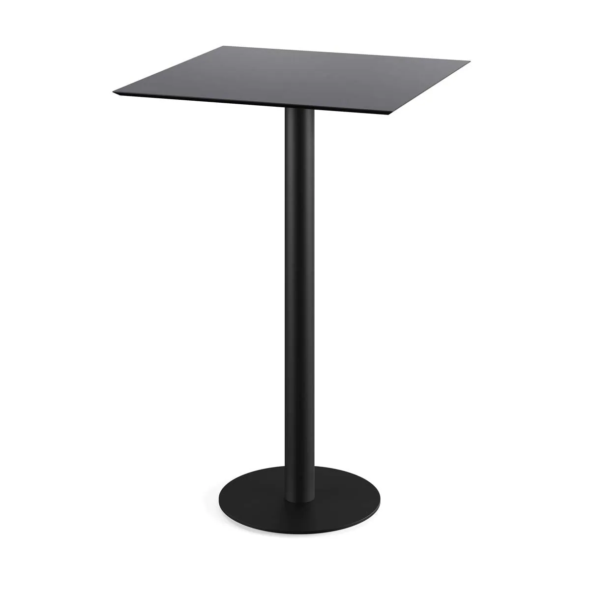 Mange-Debout Urban Piètement Noir et Plateau Noir - 70 x 70 cm