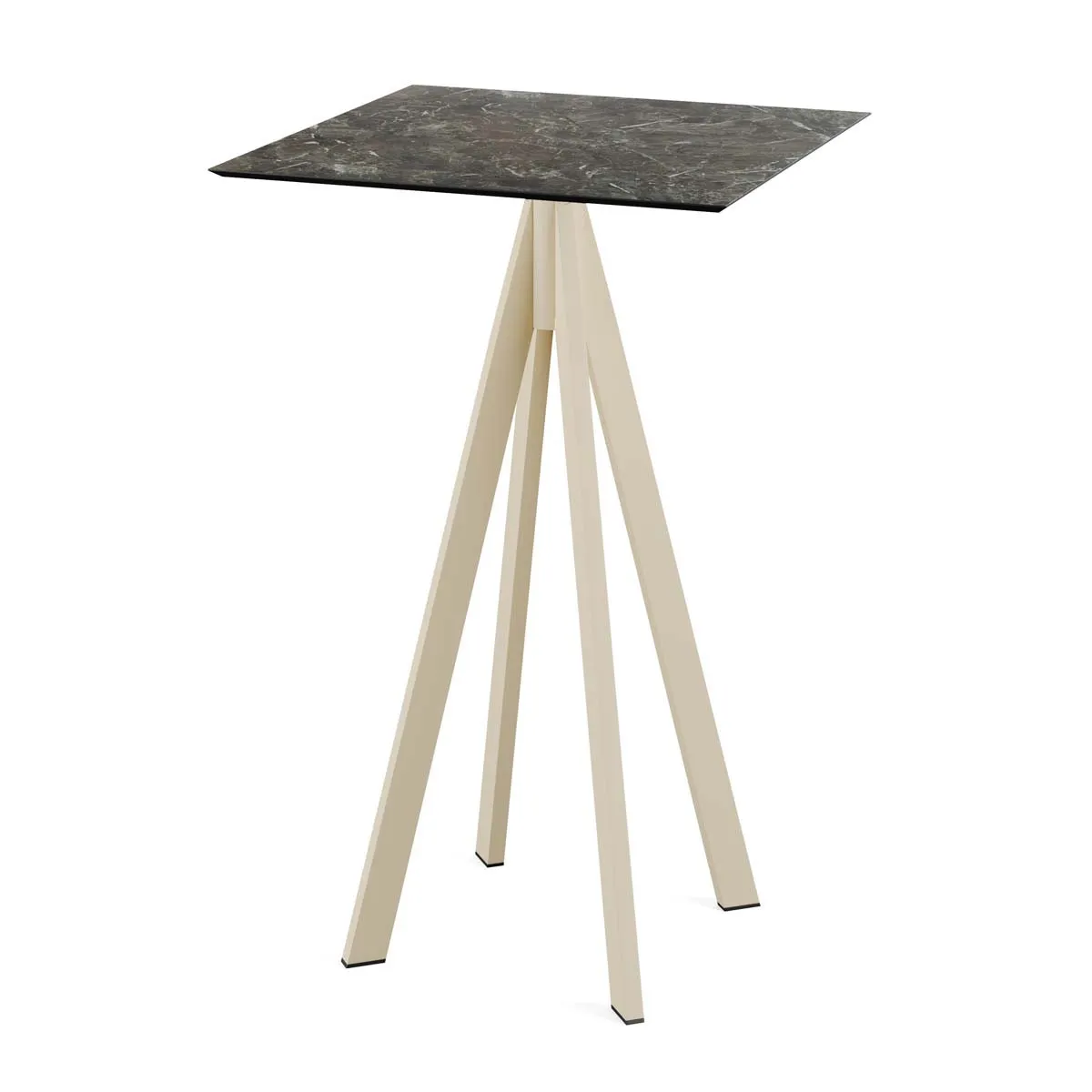 Mange-Débout Infinity Piètement Sable et Plateau Galaxy Marble - 70 x 70 cm