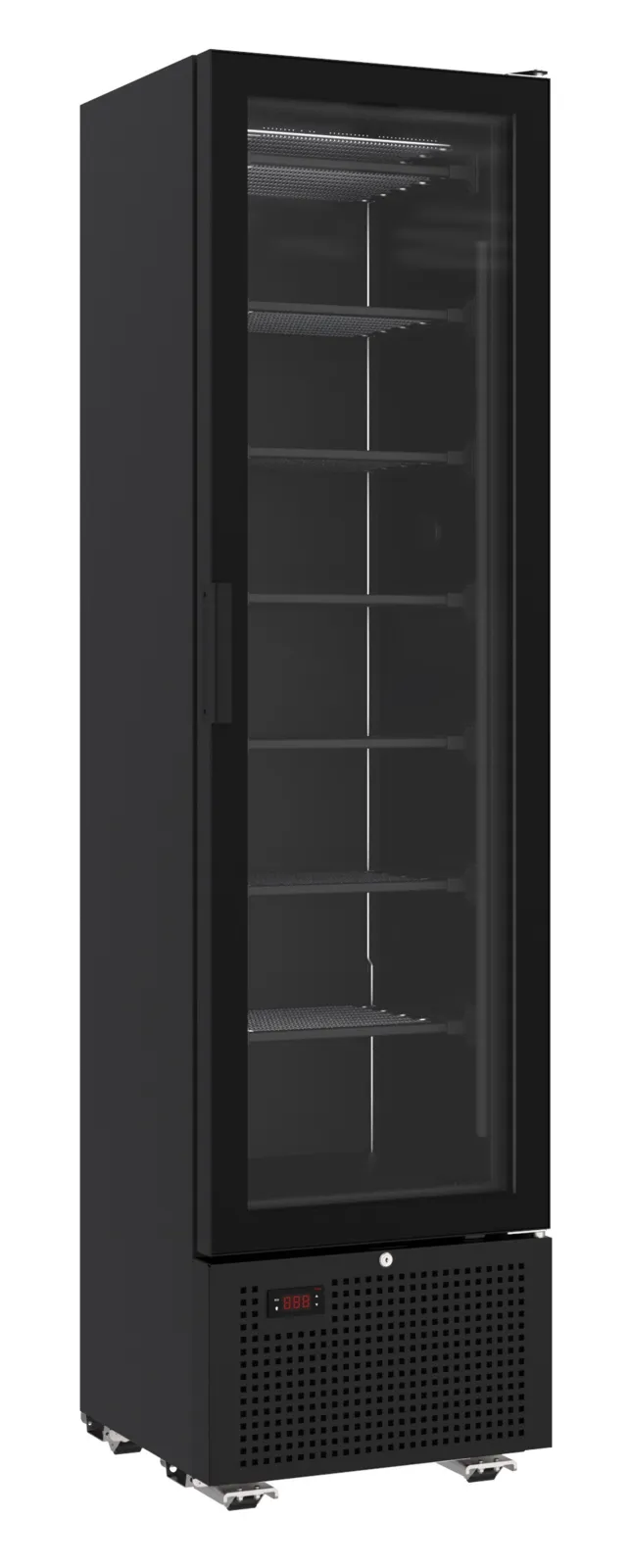 Armoire Réfrigérée Négative Noire - 1 Porte Vitrée - 221 L