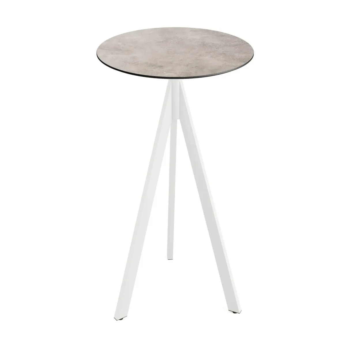 Mange-Debout Infinity Tripod avec Piètement Blanc et Plateau HPL Moonstone - Ø 70 cm