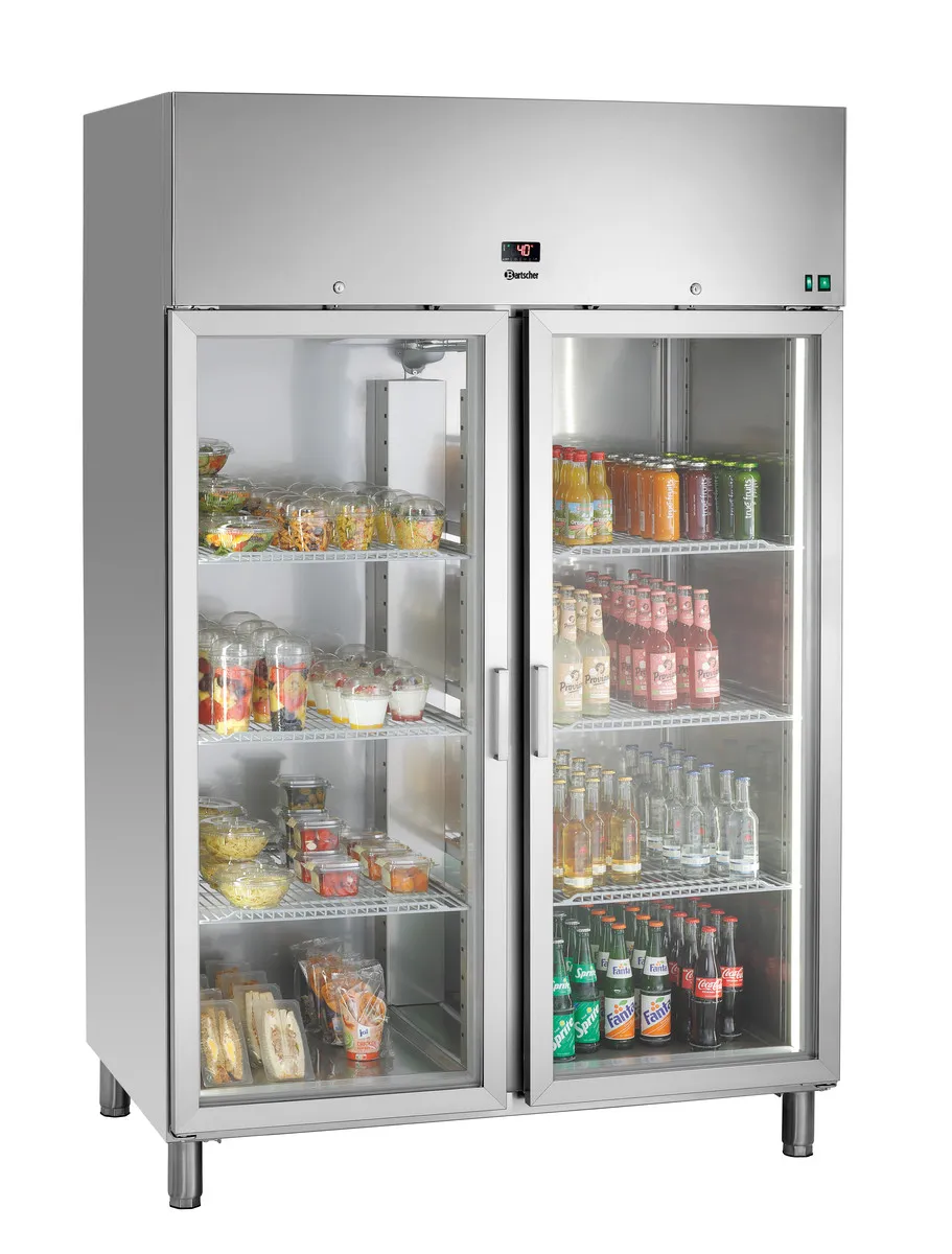 Armoire Réfrigérée Positive Vitrée Inox - 922 L