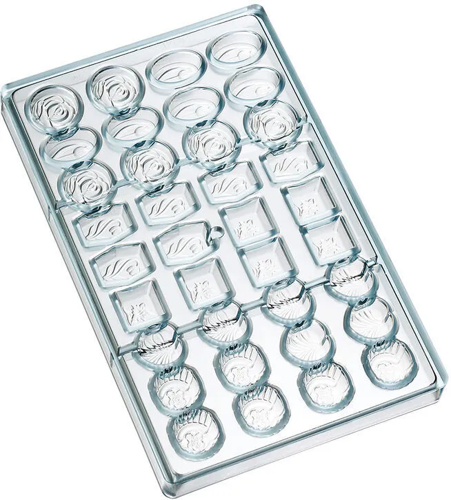 Plaque Assortiment d'Empreintes en Chocolat - 36 Empreintes