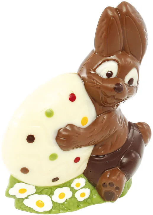 Plaque Lapin Oeuf en Chocolat - 2 Empreintes