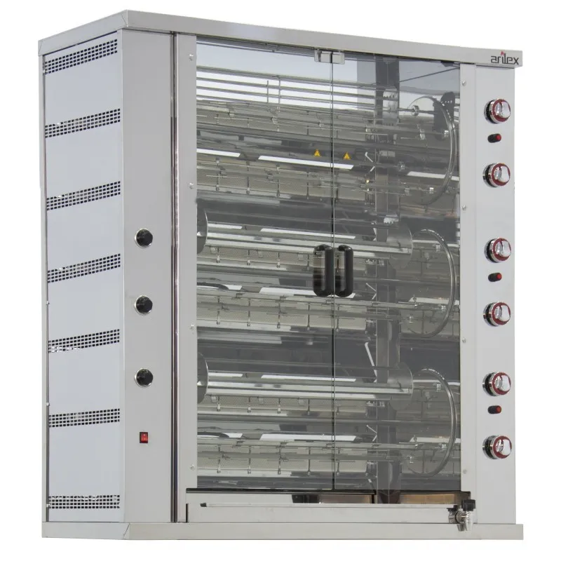 Rôtissoire à Gaz Rotative - 72 Poulets