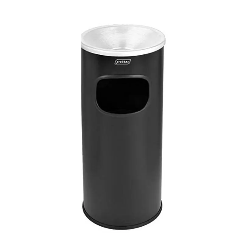 Poubelle Borne à Cendrier Noire - 30 L