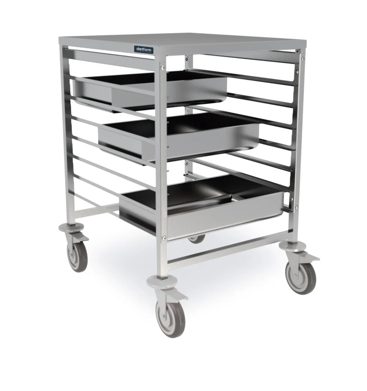 Chariot en Inox GN 2/1 - 7 Niveaux