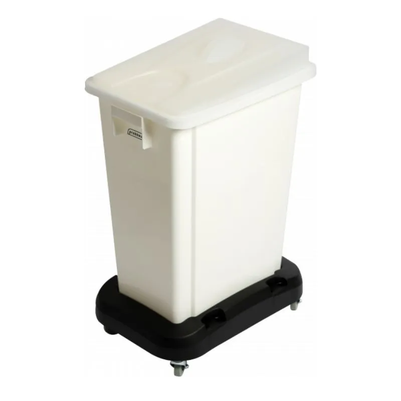 Bac à Ingrédients Blanc Sur Chariot - 60 L