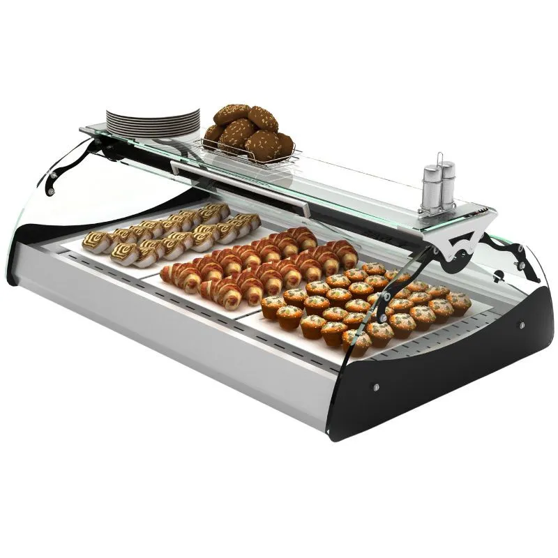 Vitrine Chaude à Poser Libre Service - MAXISELF Sahara - avec etagère - L 1020 mm