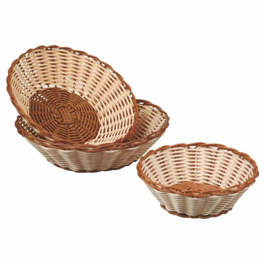 Corbeille Ronde en Polypropylène Marron Bicolore - 23 cm