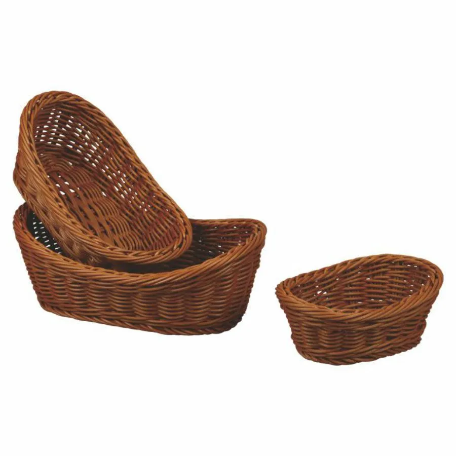 Corbeille Ovale Marron Foncé - Polypropylène - 25 x 15 cm