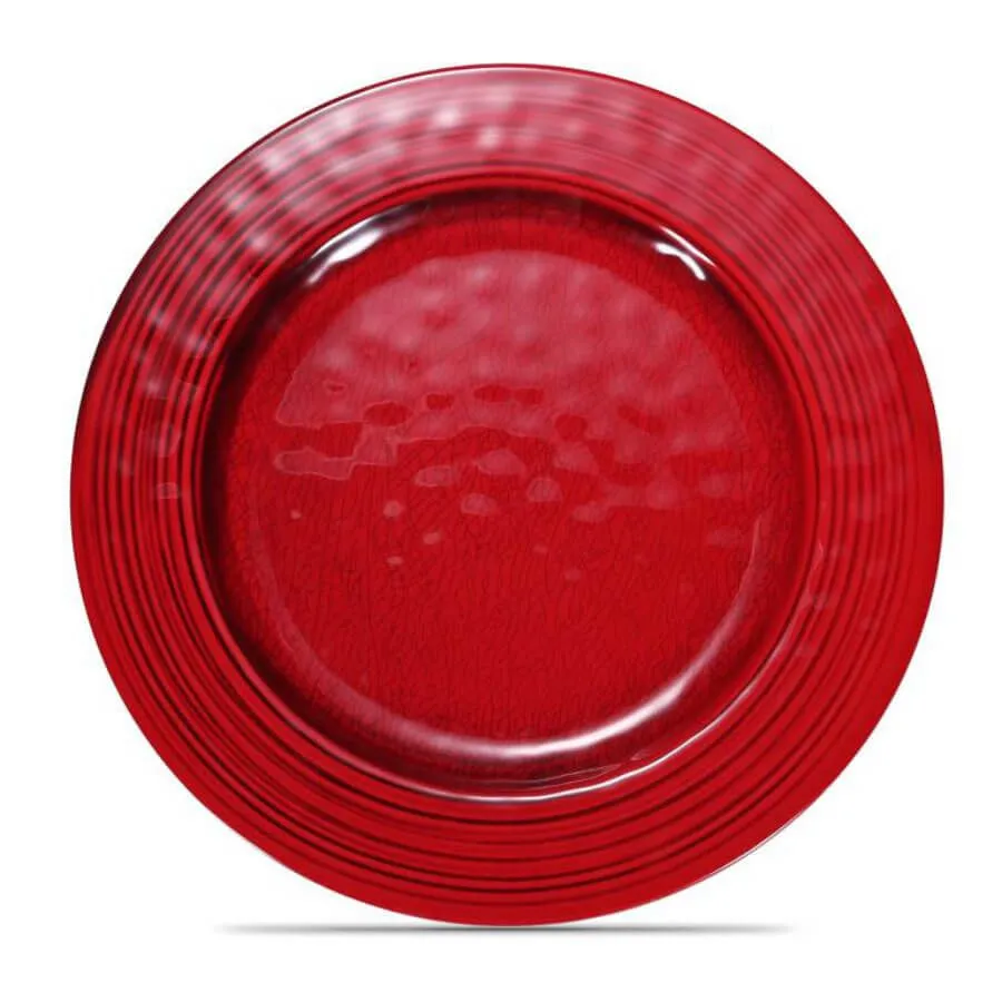 ASSIETTE PRESENTATION. ROUGE 28 CM