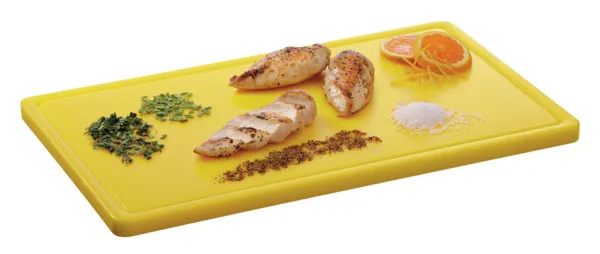 Planche à Découper 530 x 325 mm - Jaune - 20 mm d'Epaisseur