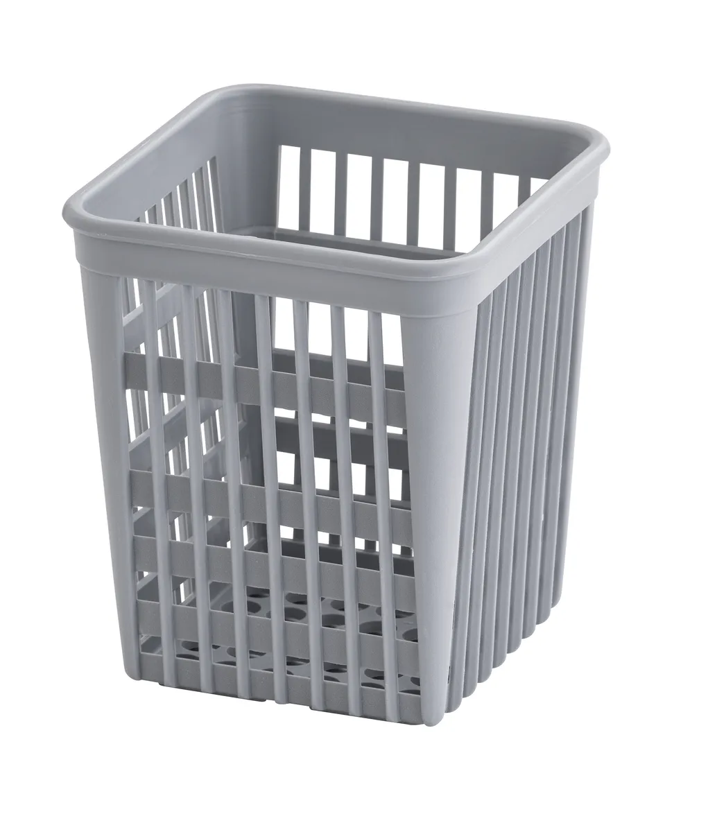 Panier à Couverts Carré 107 x 107 x 119 mm Plastique Gris pour Lave-Vaisselle, Restauration & Cantine