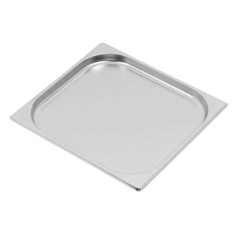 Bac Gastro GN 2/3 Inox Profondeur 20 mm 1,35 L, Plaque de Présentation, Compatible Lave-Vaisselle