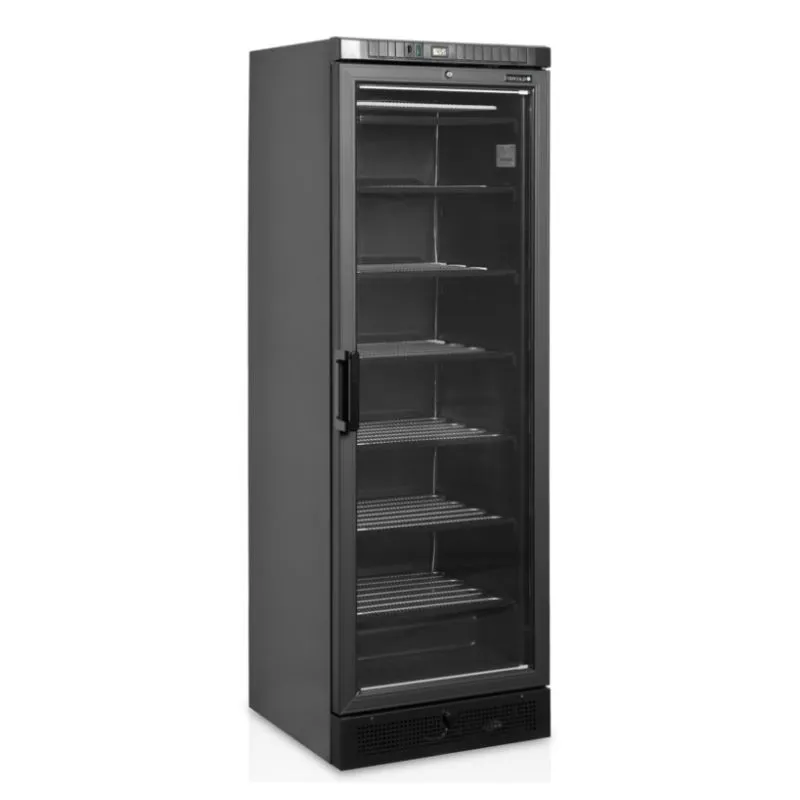 Vitrine Congélateur Statique Porte Vitrée - Noir - 270 L